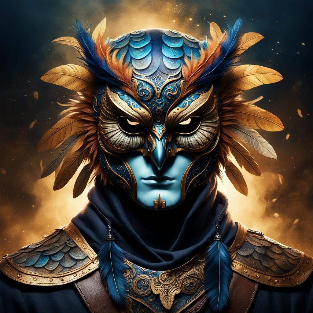 Man in Owl Mask Fantasy Concept Art