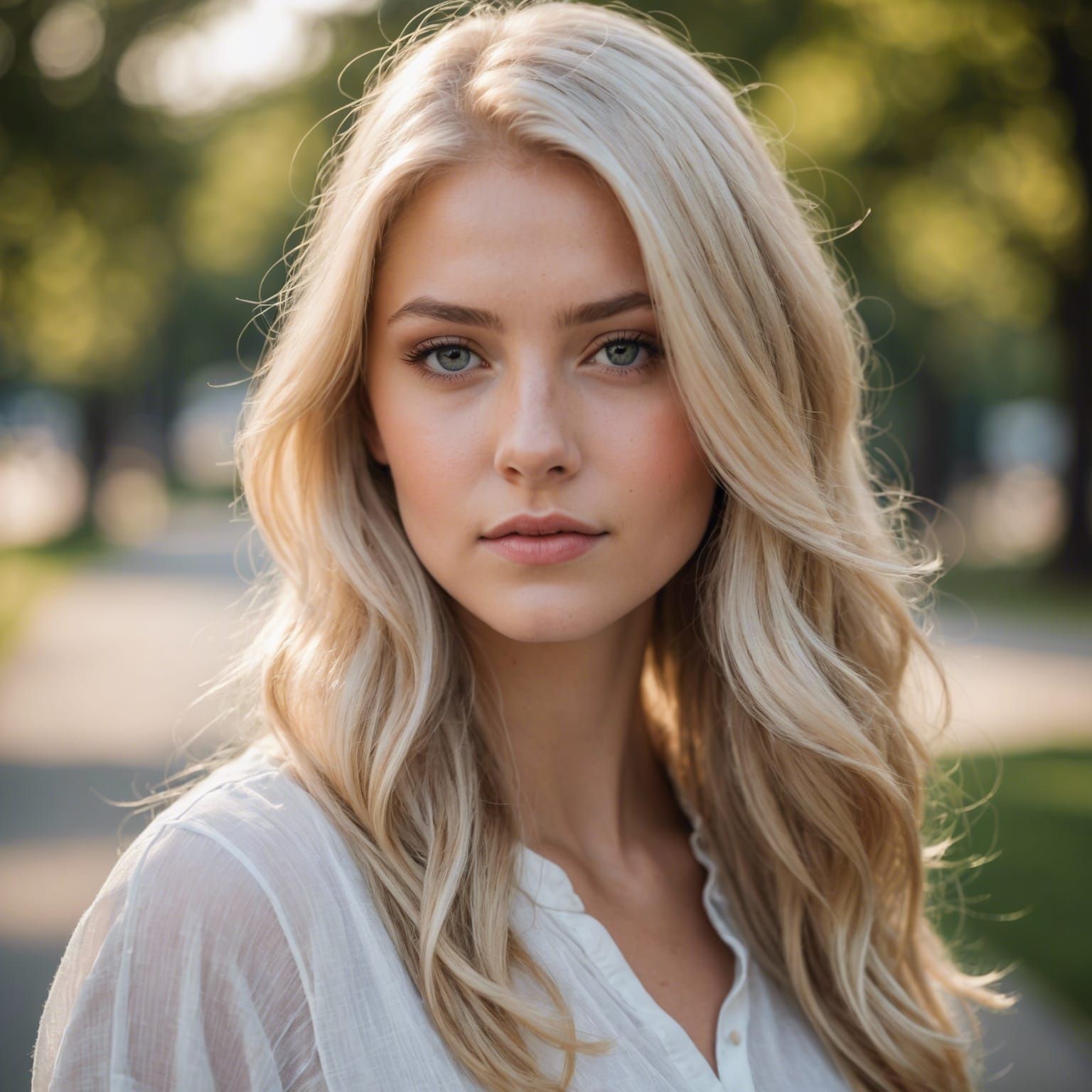 Blonde Model Portrait in Soft Natural Light