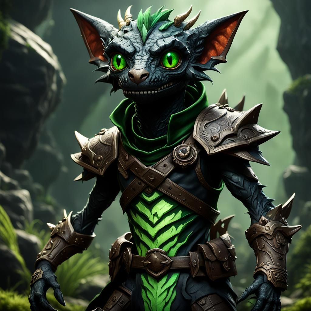 Black Kobold Ranger in Detailed Matte Painting