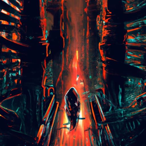 Sinister Halloween in Retro Cyberpunk Style