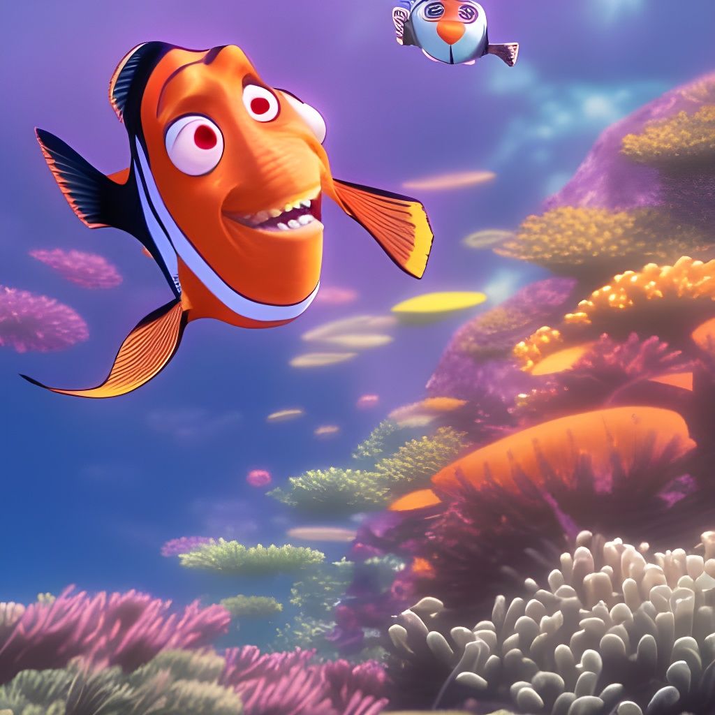 Nemo in Studio Ghibli Anime Style