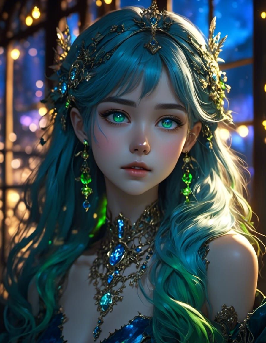 Ethereal Split Portrait: Skeleton and Human in Anime Realism