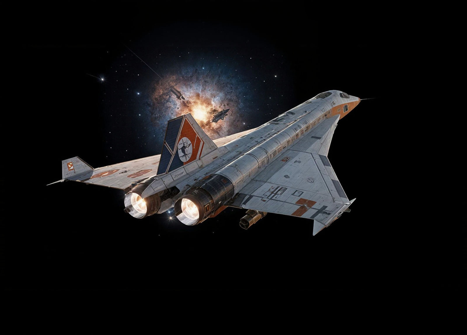 Concord-Style Spacecraft Approaches Mars