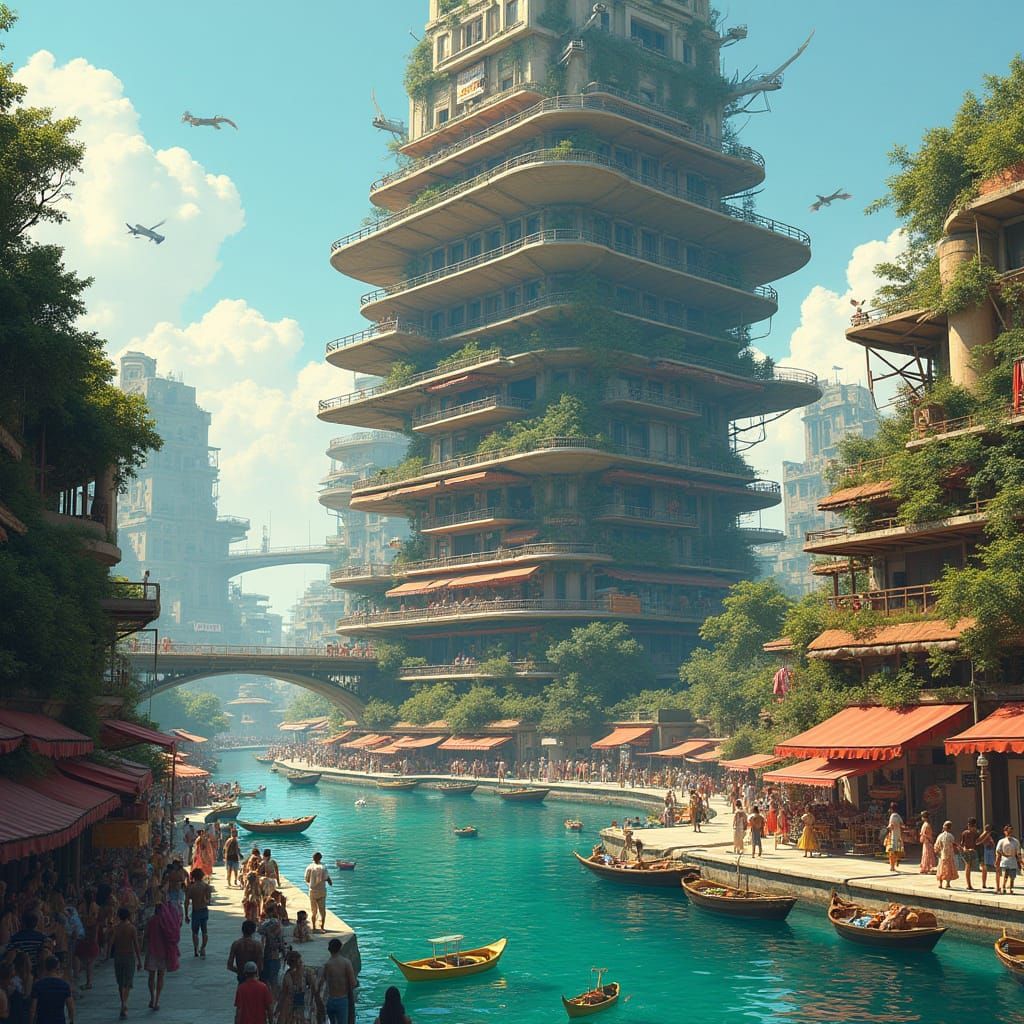 Futuristic Metropolis: A Multi-Level Urban Landscape