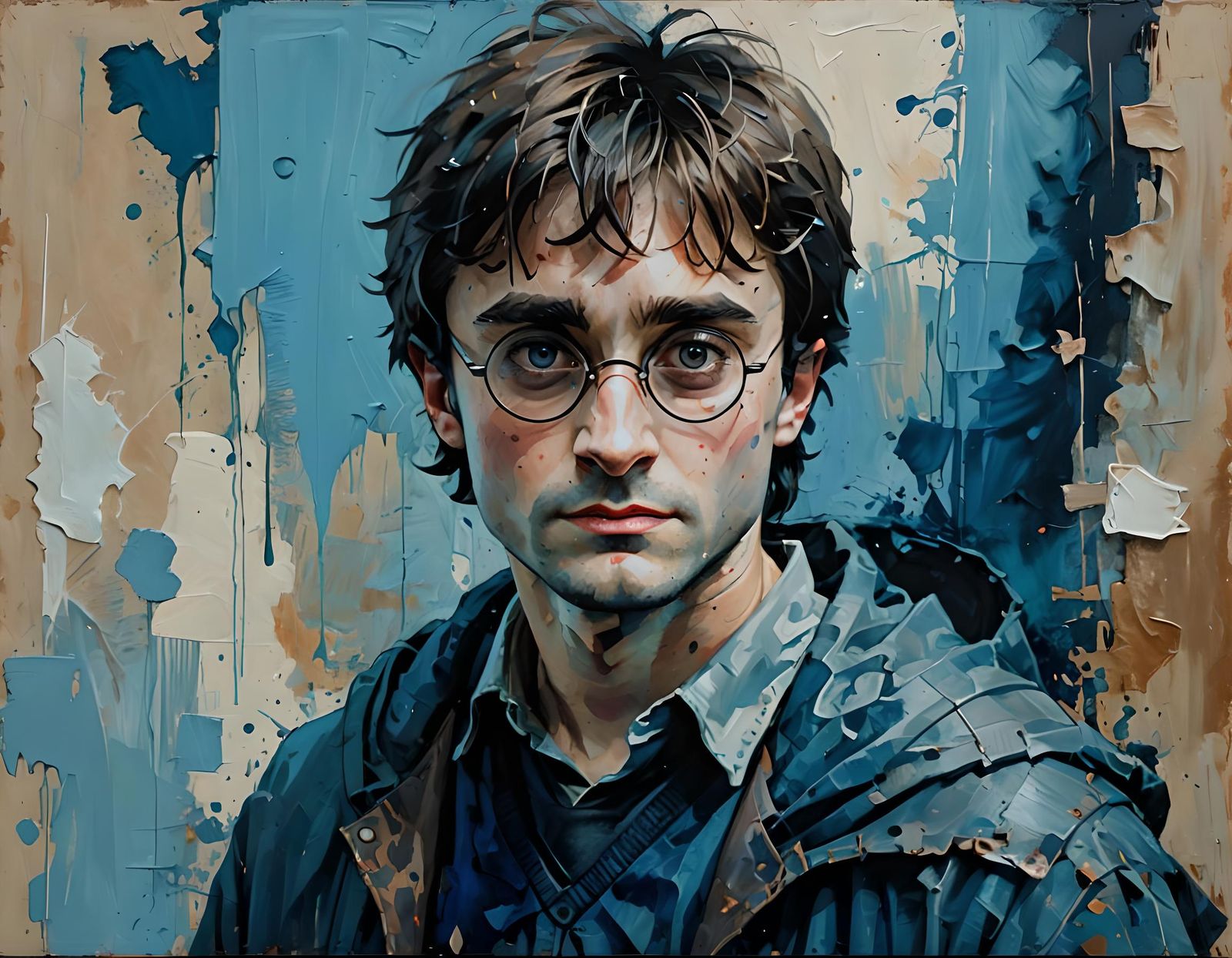Harry Potter Portrait in Medieval Oil Painting Style