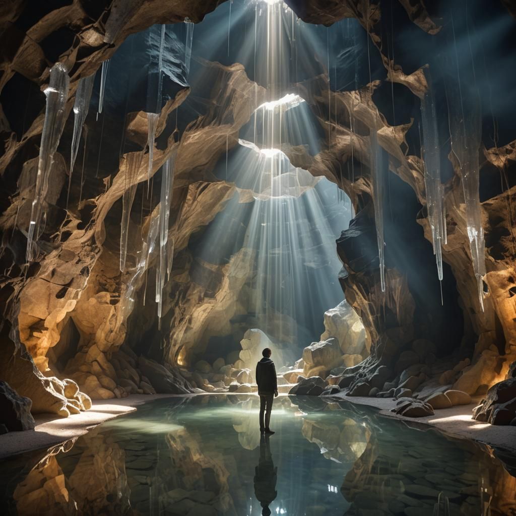 Magical Crystal Cave Reflecting Pool Photograph