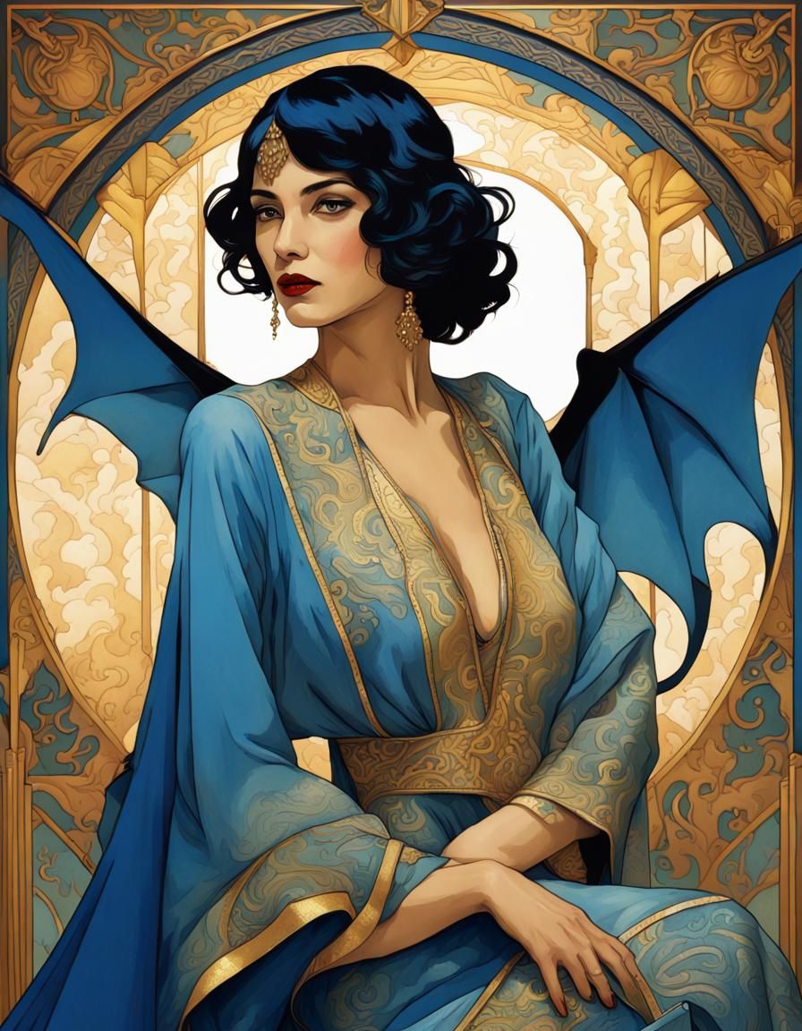 Exotic Arab Beauty in Art Deco Splendor
