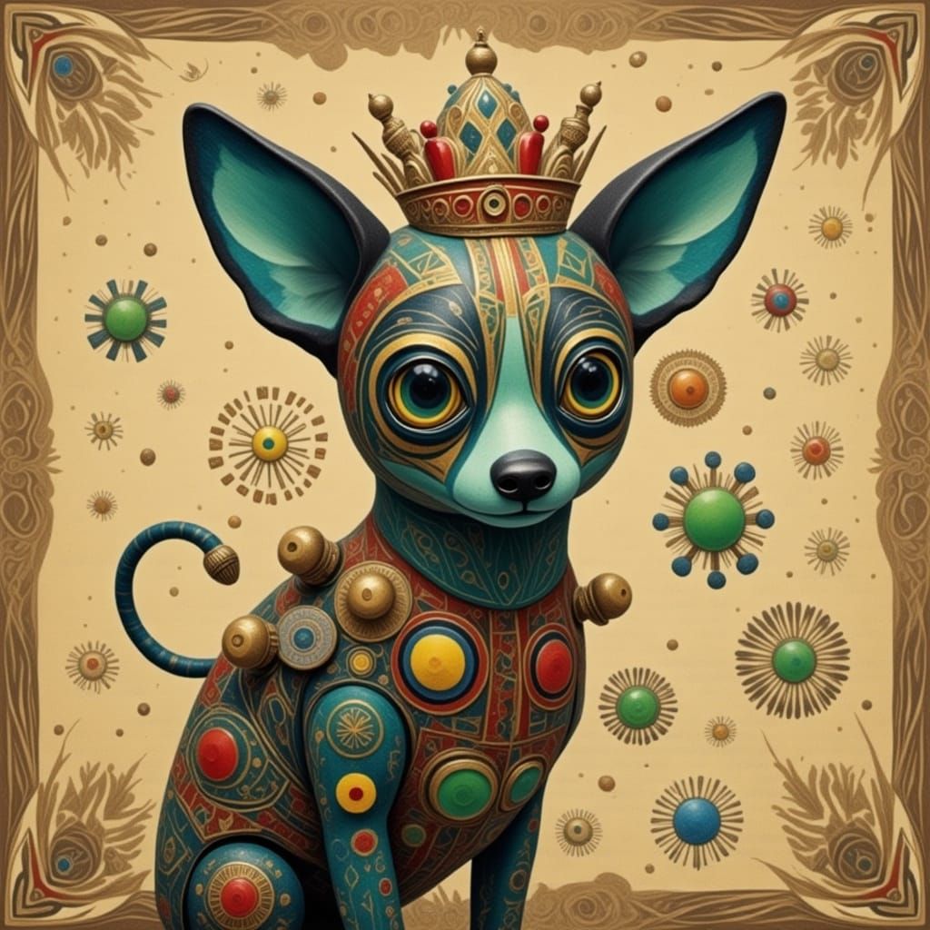 Steampunk Chihuahua Puppy Portrait