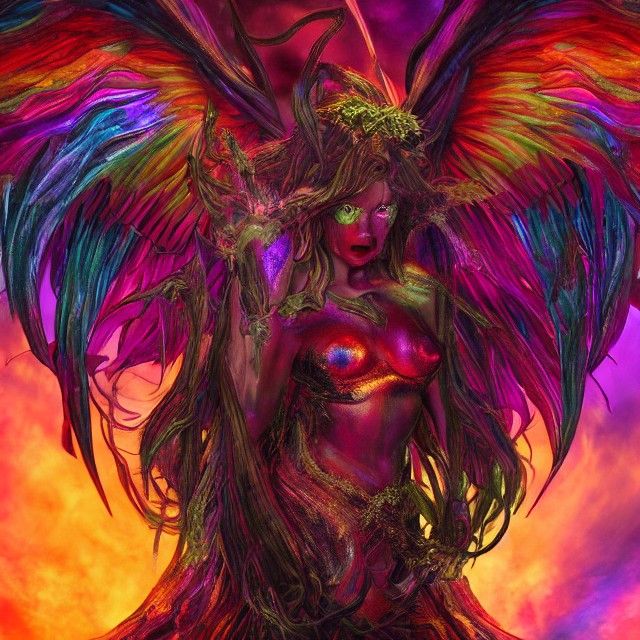 Angelic Demon in Hyperrealistic 3D Detail