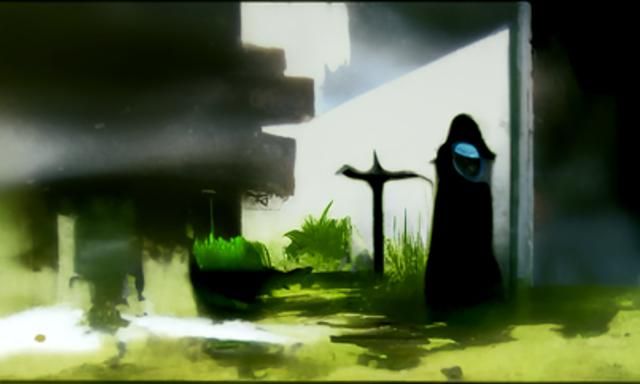 Sinister Guardian Protecting Lifeless World, Grim Art