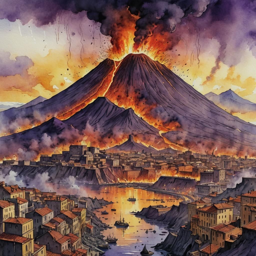 Pompeii: eruption of Mount Vesuvius in the year 79