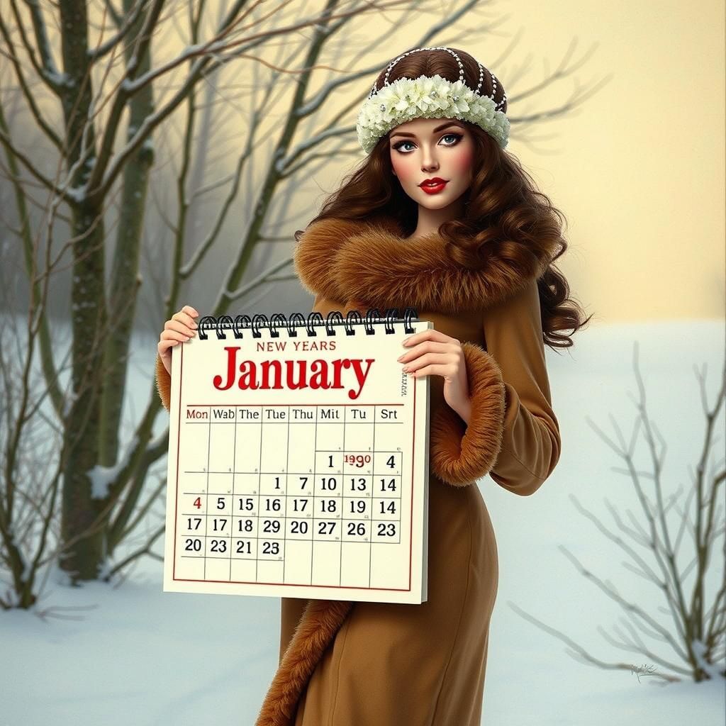 Calendar girl "January 1960"