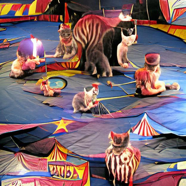 Charming Cat Circus: Kittens in Action