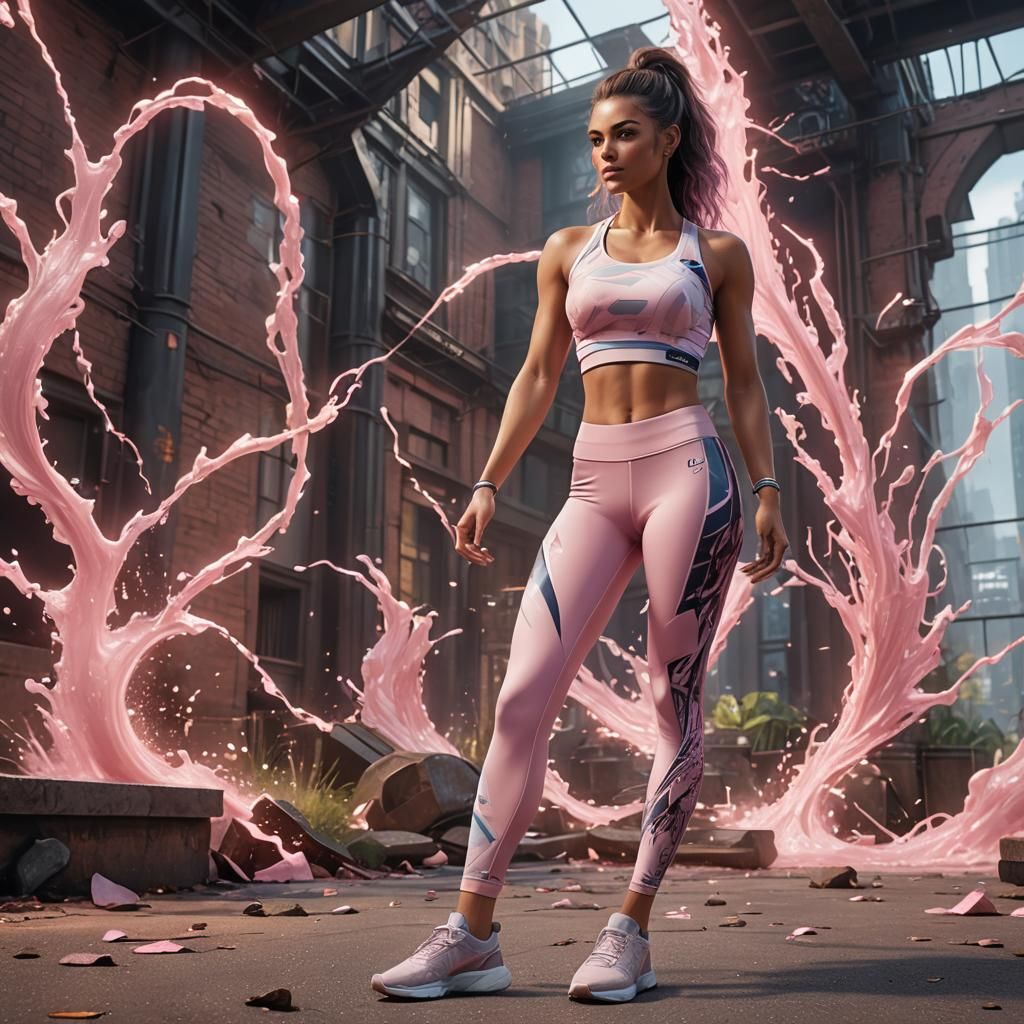 Girl in Leggings: Detailed Matte Fantasy Art