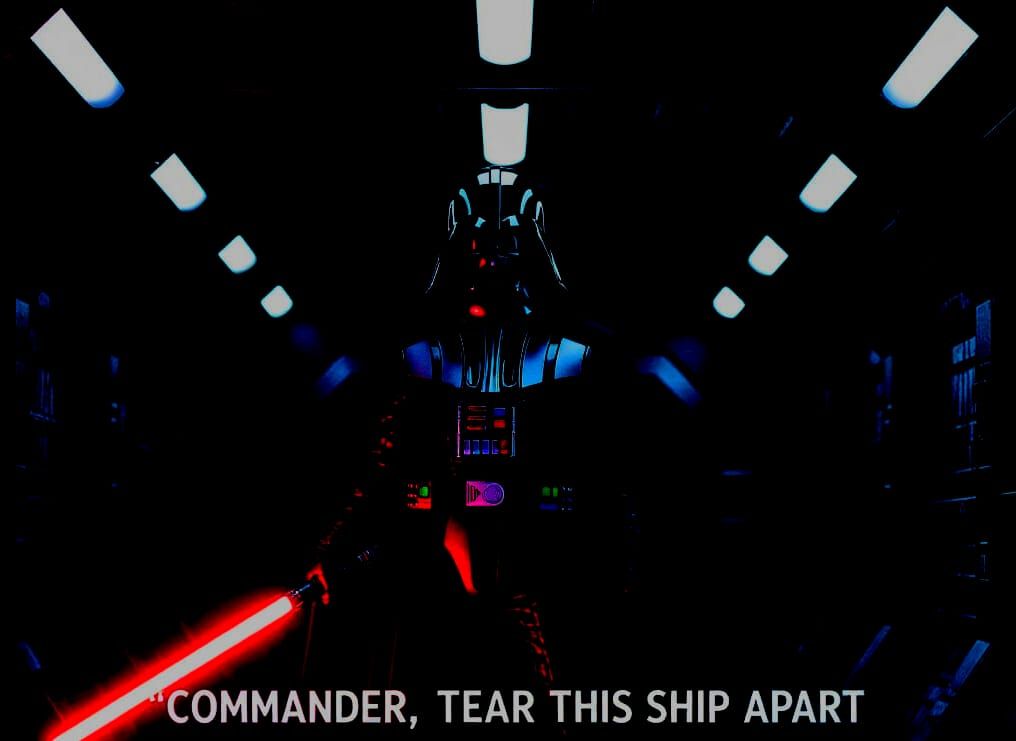 Darth Vader Searches Tantive IV for Death Star Plans