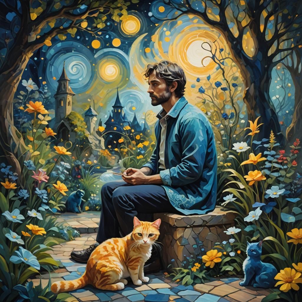 Mystical Garden: Man and Cat in Renaissance Fantasy