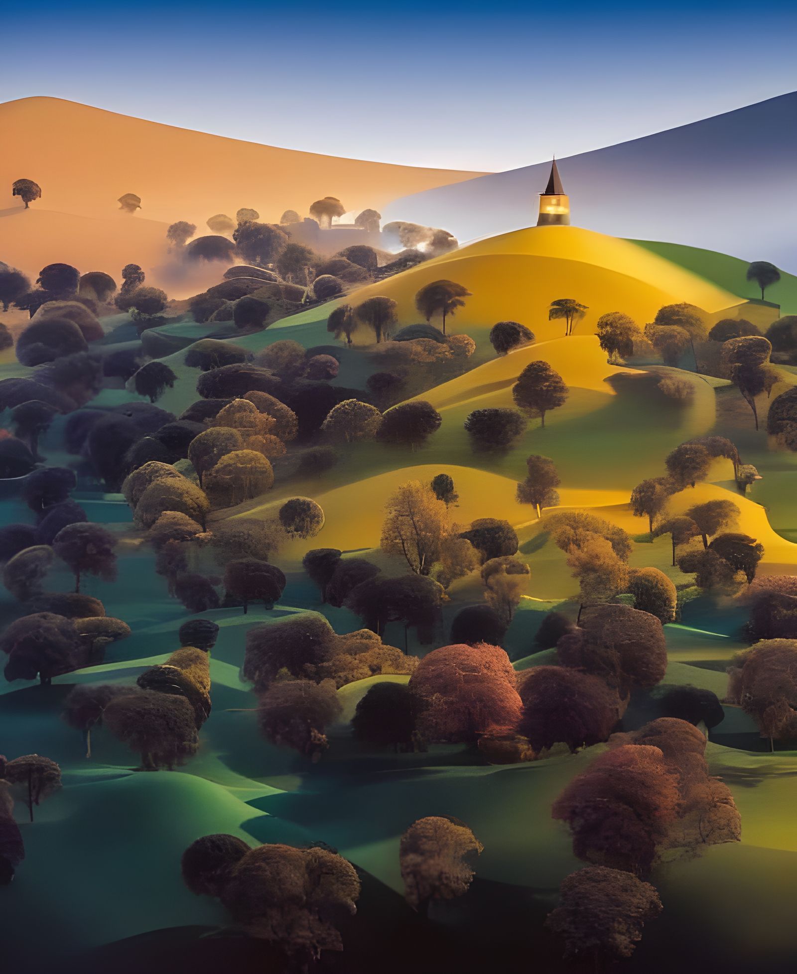 Dreamy Abstract Art with Magical Particles