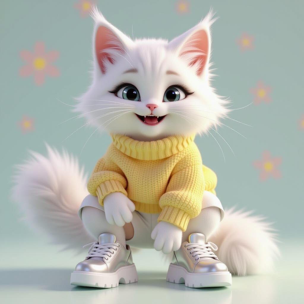 Nyxemi Rivling, the cute anthropomorphic female Turkish Ango...