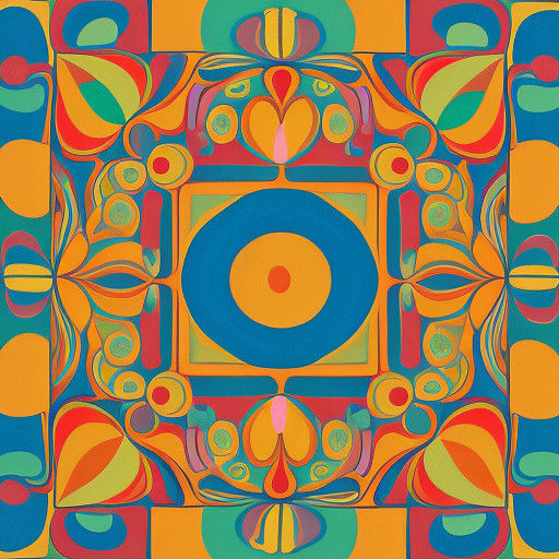 Whimsical Person Surrounded by Blocks in a Vibrant, Textured...