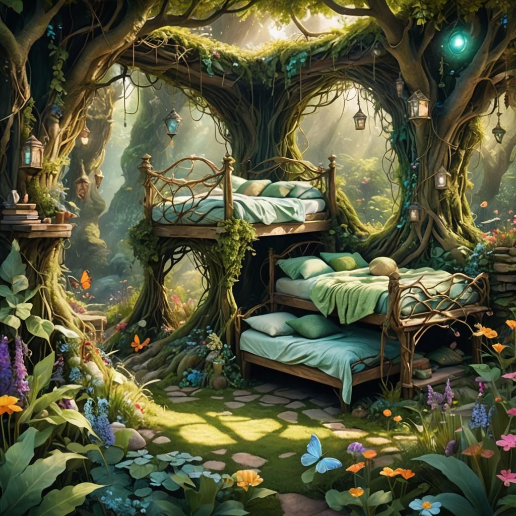 Fairies' Nature Sanctuary in Fantasy Concept Art
