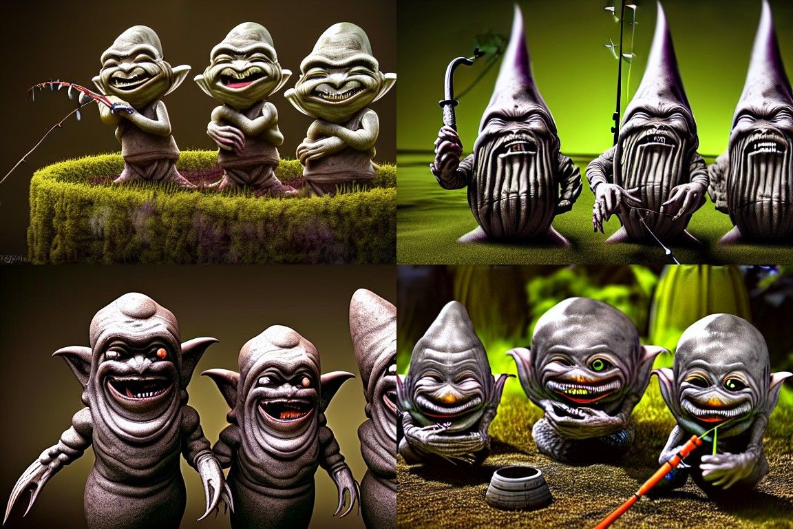 Giger-esque Alien Garden Gnomes Concept Art