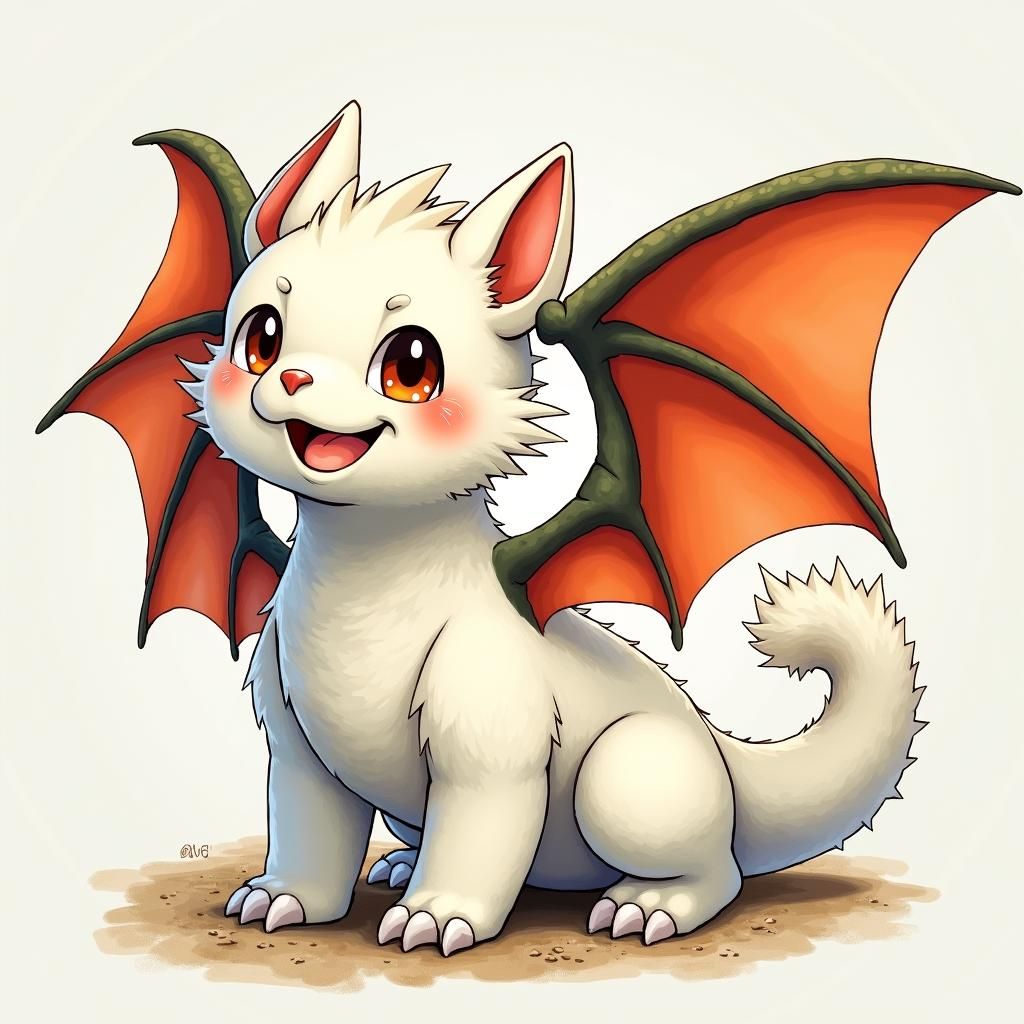 Fluffy Dragon-Dog: A Whimsical Creature