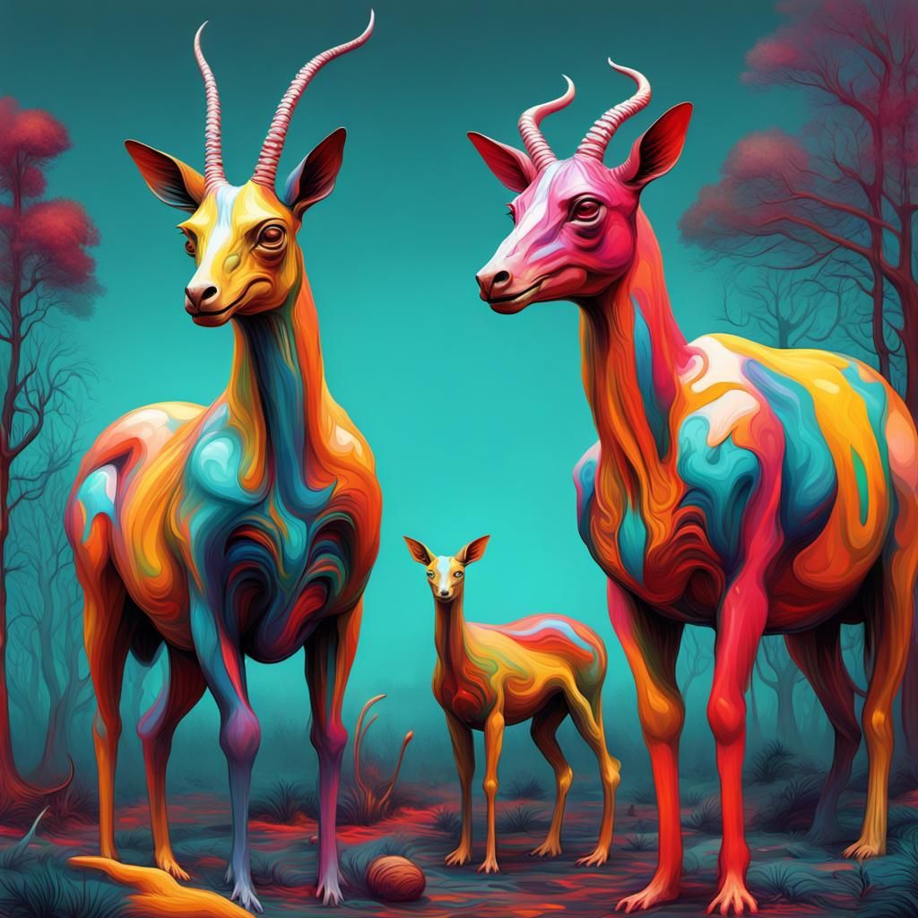 Surreal Birds in Intimate Embrace, Modern Collage Art