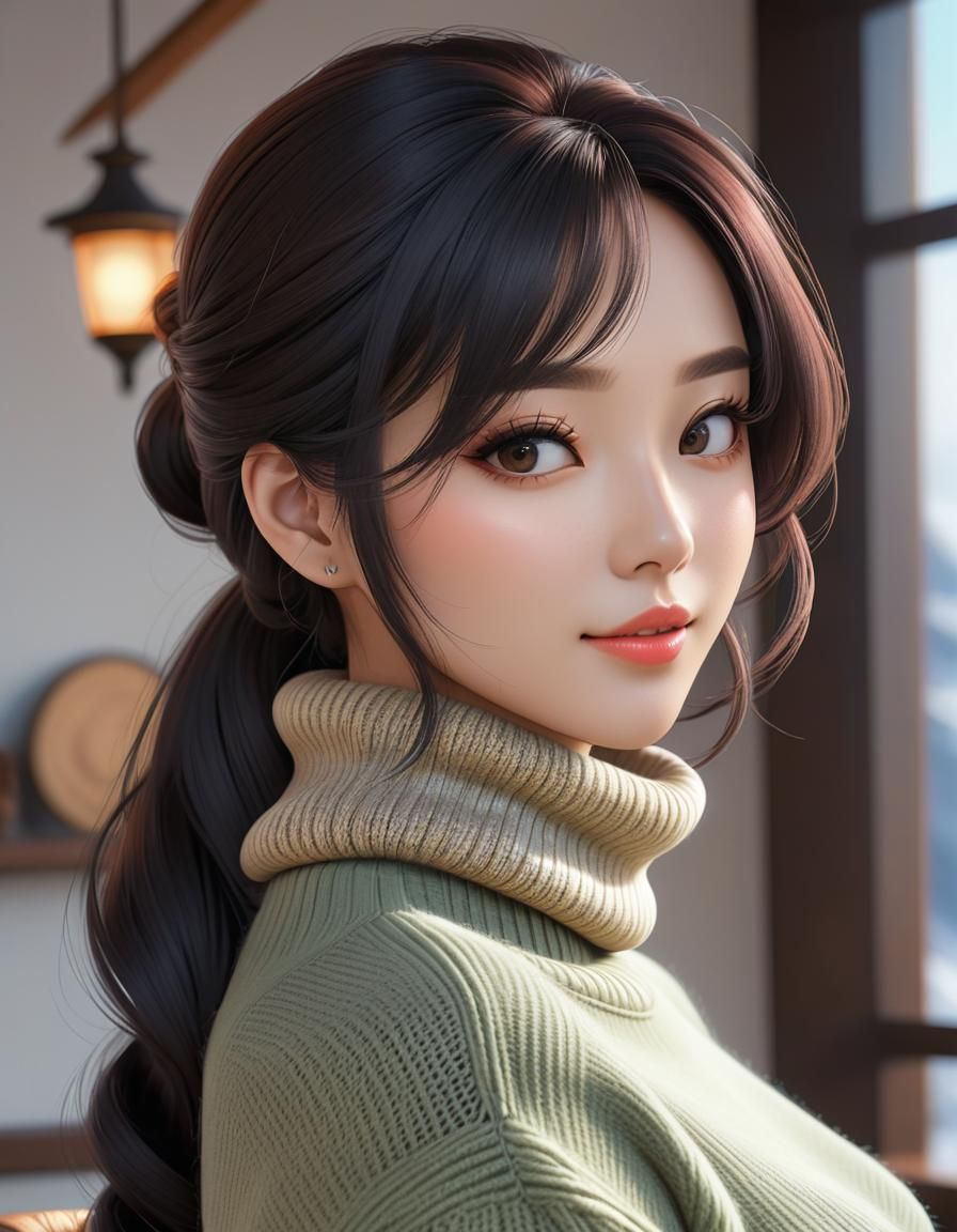 Anime Girl in Turtleneck Sweater, Journey to the West
