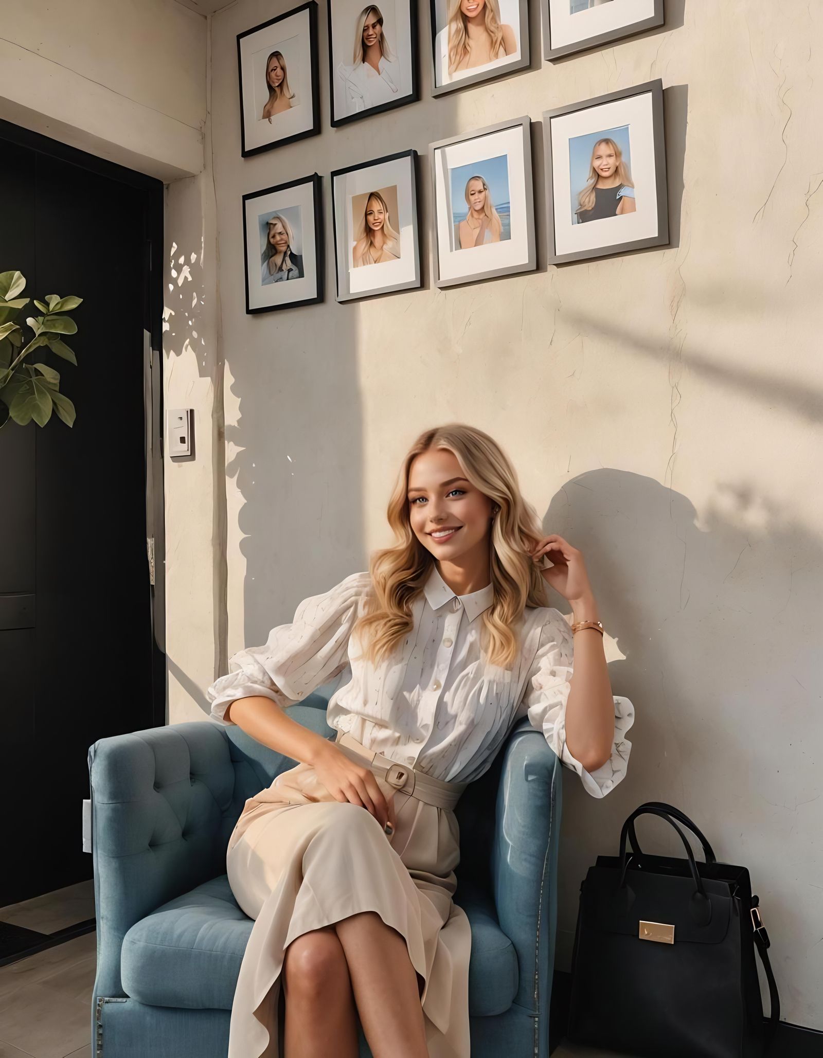 American Fashion Model With Perfect Body and Smile