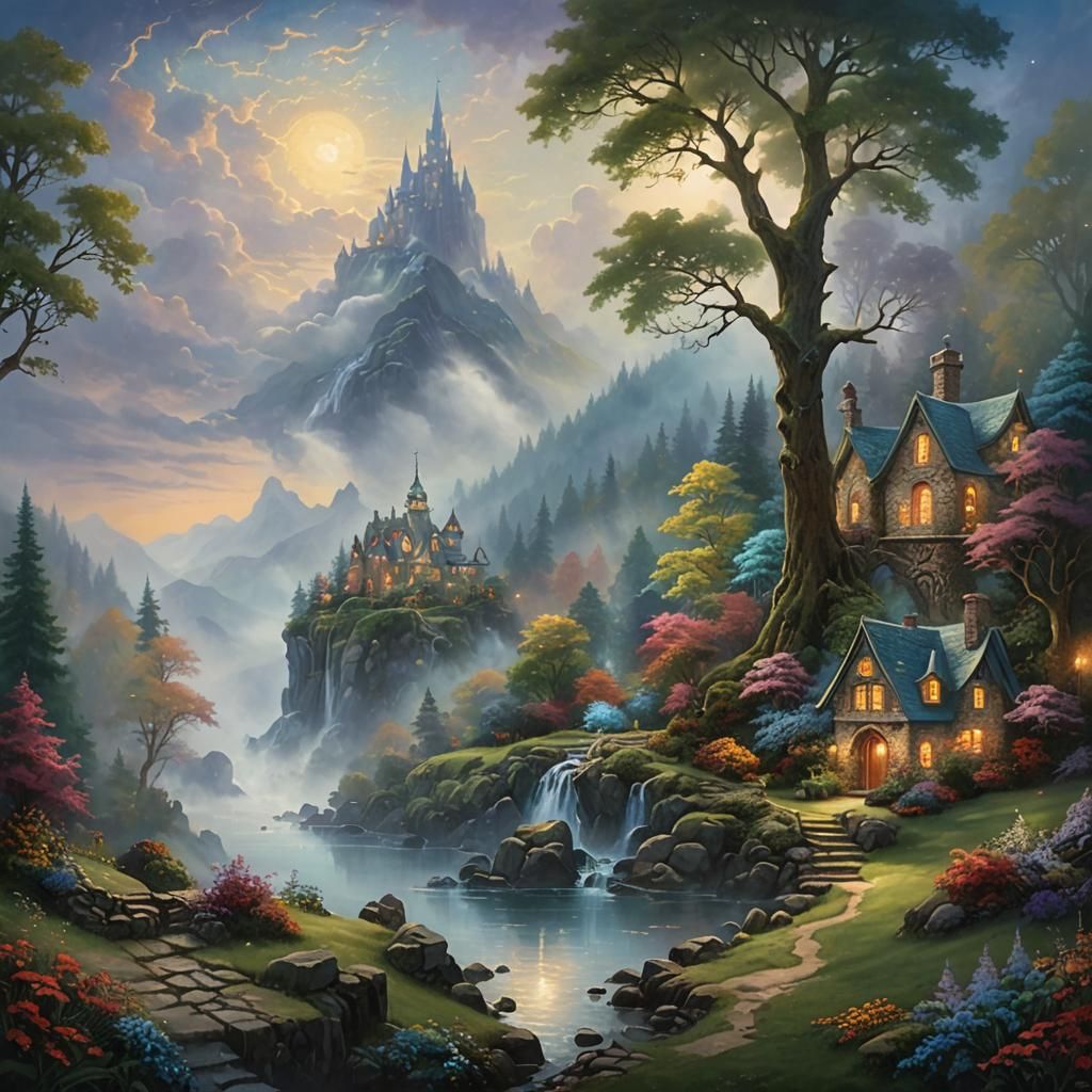 Ethereal Dreamscape in a Luminous Style