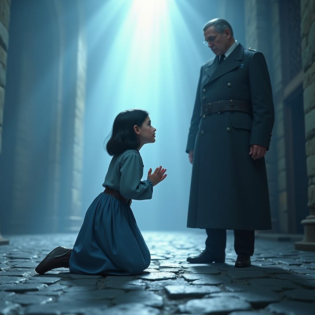 Vulnerable Anne Frank Confronts German Ruler in Hopeful yet....