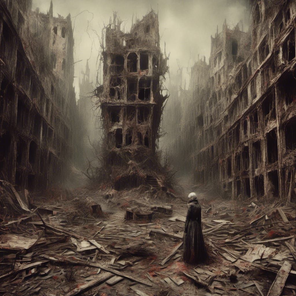 Dystopian Macabre: An AI Vision in Hyperdetail