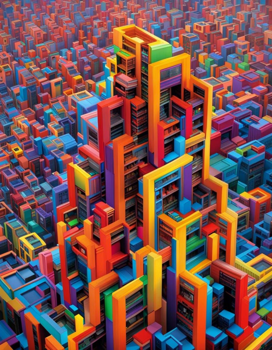 Isometric Parkour on 3D Tetris Blocks