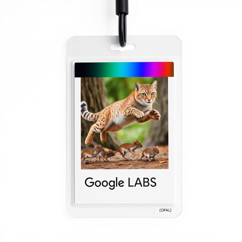 Google LABS ID Badge with Bobcat Photo