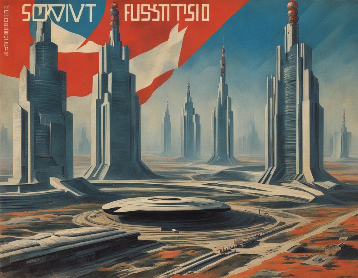 Futuristic Soviet Russia Album Cover Art