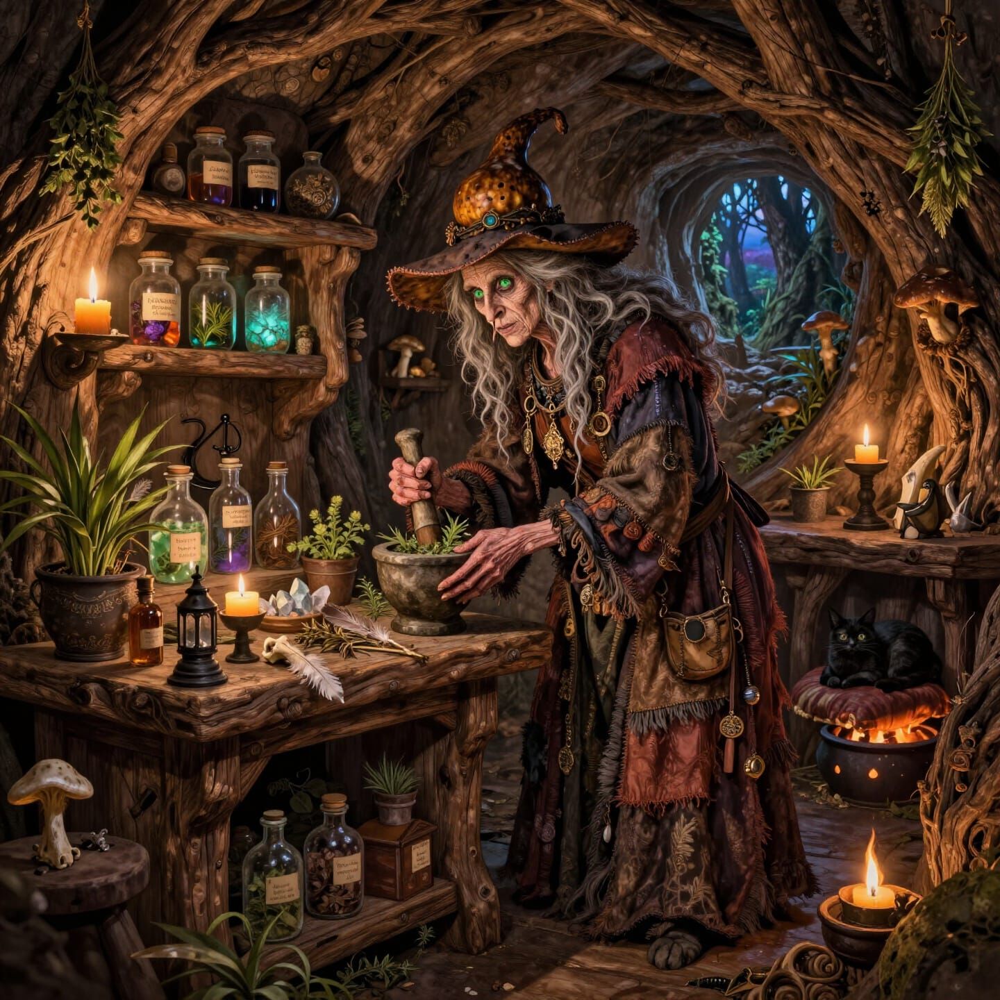 Witch's Root Dwelling Workshop in Froud Style
