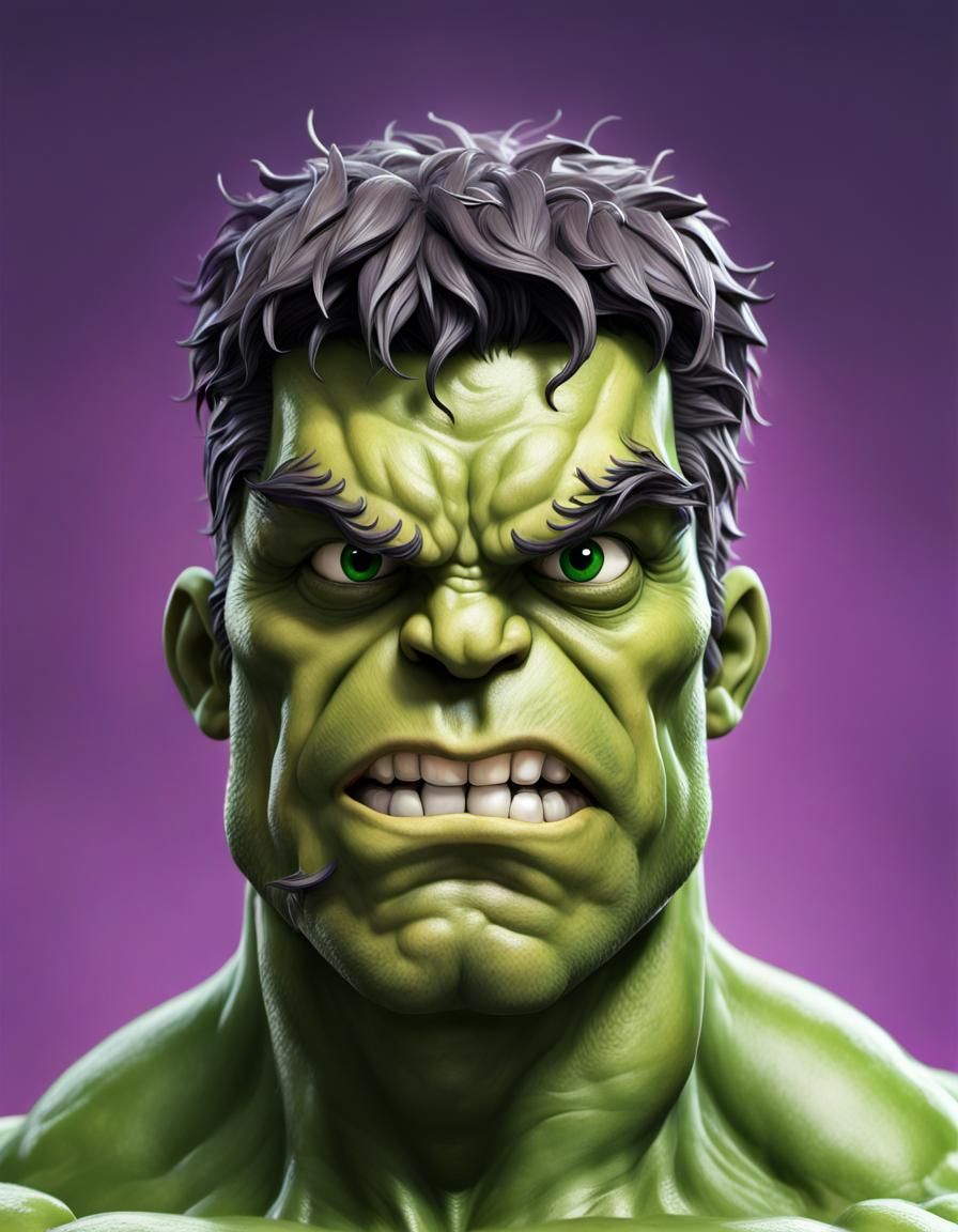 Bobblehead googly eyes The Hulk
