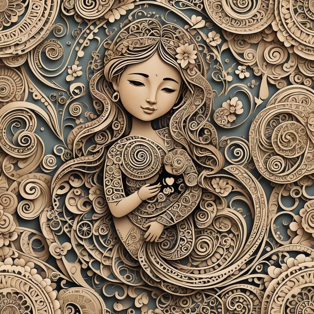 Maori Mother's Day Clipart for T-Shirt Design