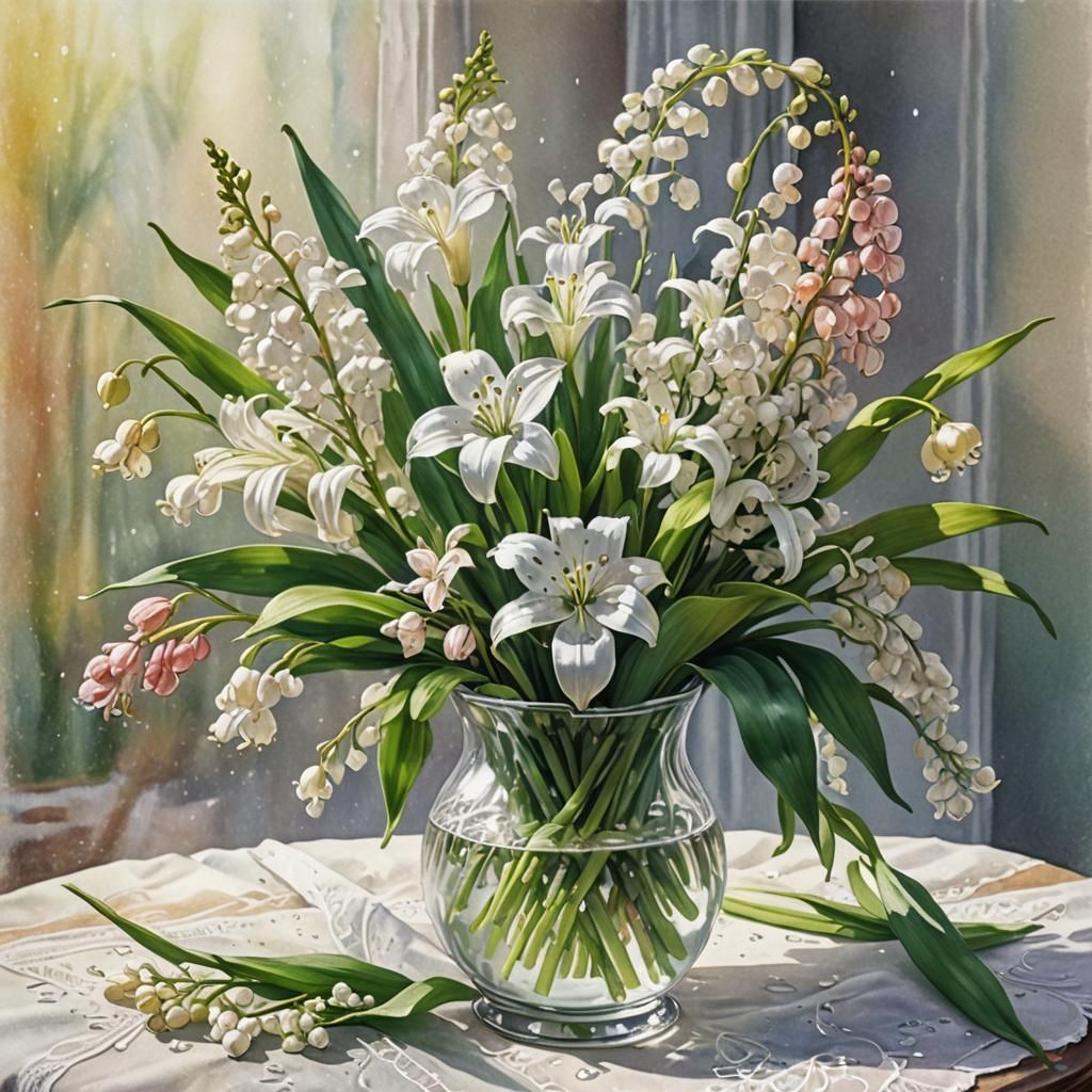 Bouquet of lilies of the val...