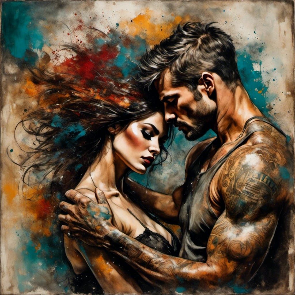 Lovers in the throws of ecstasy