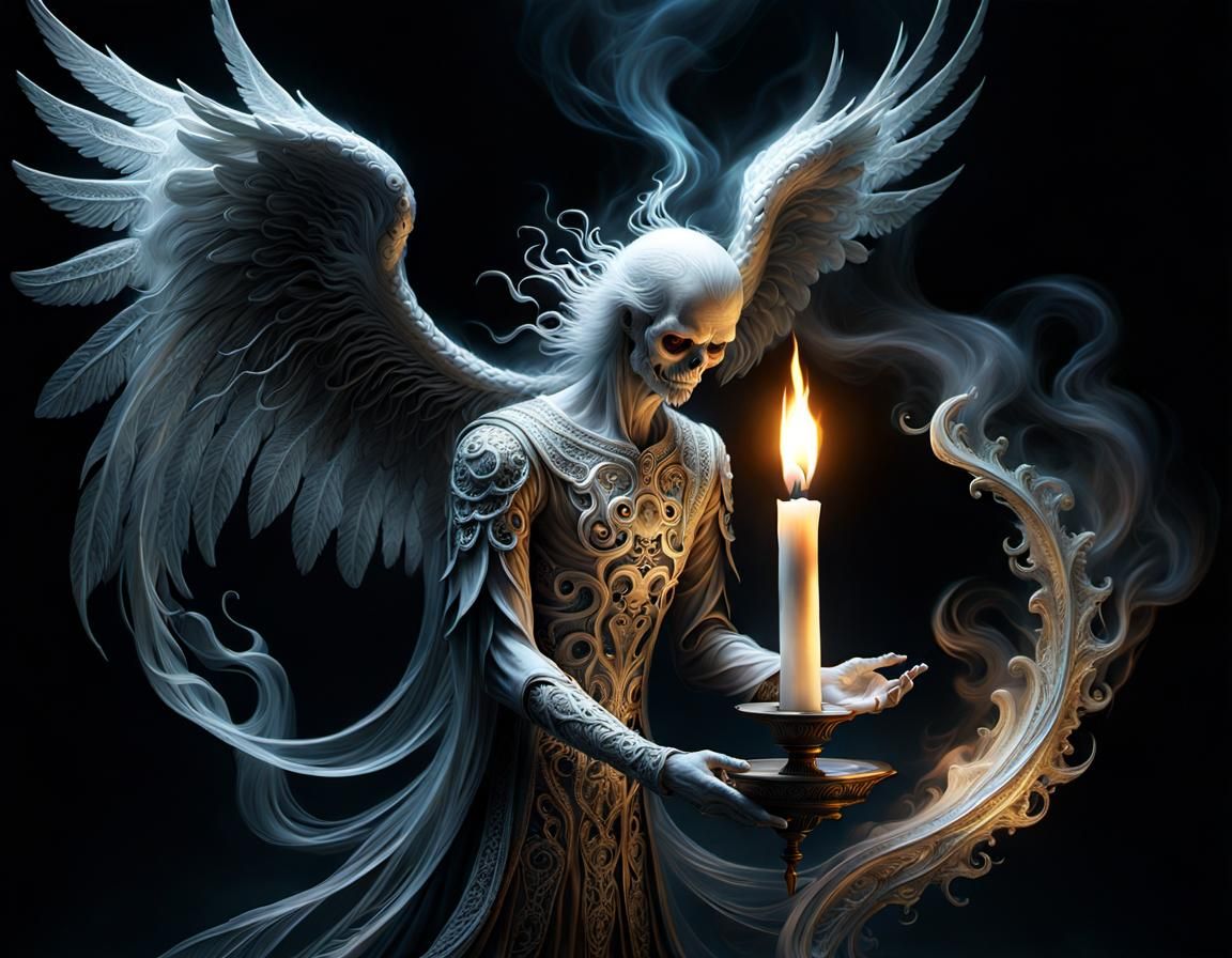 The angel of death is the candle of life.