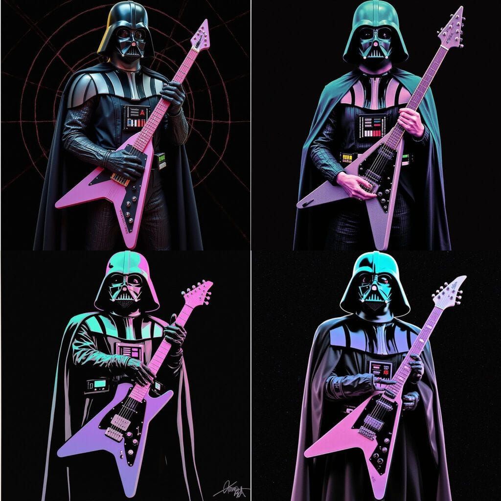 Darth Vader in Triadic Colors, a Geometric Pop Art Masterpie...