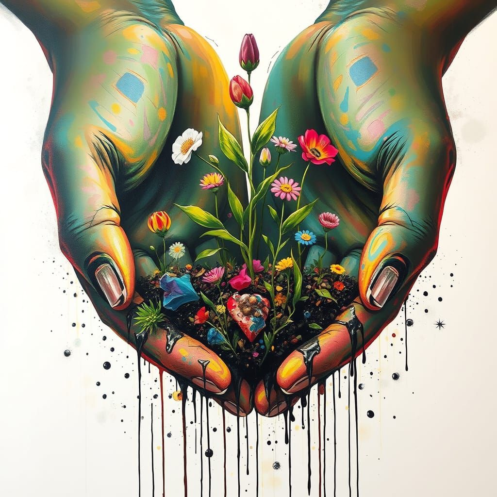 Graffiti Art: Seeds Kissing Morning Light