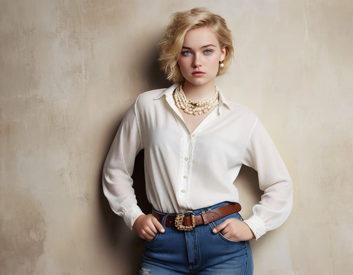 Gorgeous 21-Year-Old Blonde in Hyper Realistic Portrait