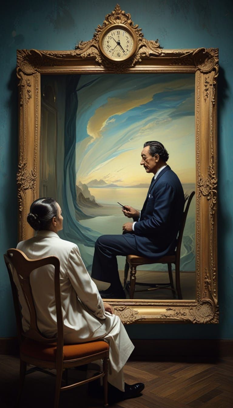 Surrealist Oil Painting of a Dreamlike Moment