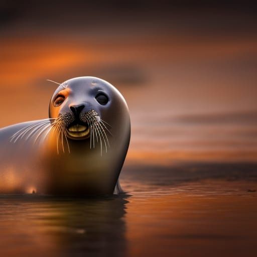 Hyperrealistic Seal Portrait in High Definition