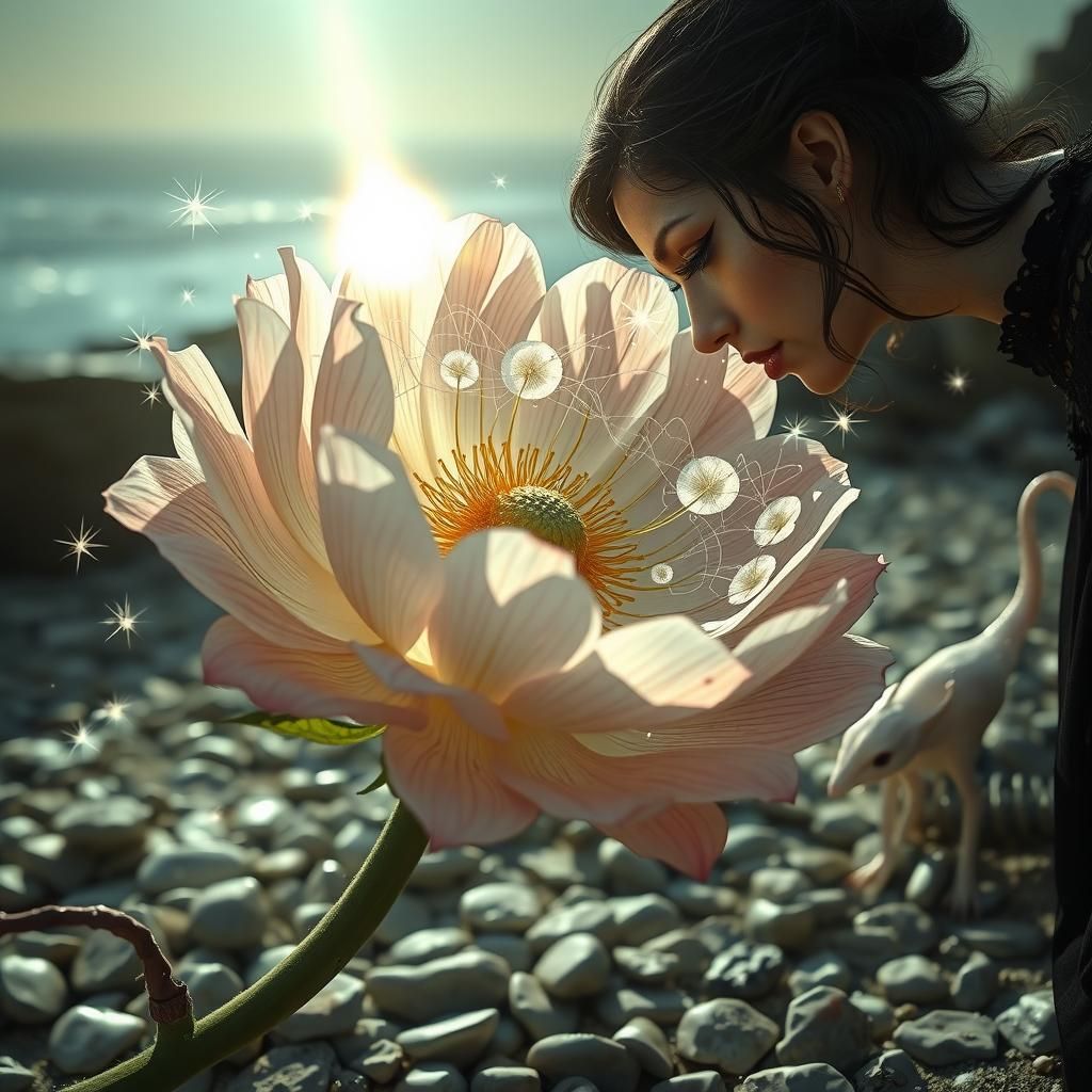 Goth Lois Lane Smelling a Magical Spring Blossom