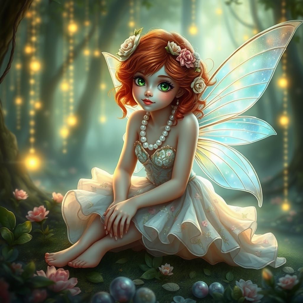 A whimsical acrylic cartoon illustration featuring a summer ...