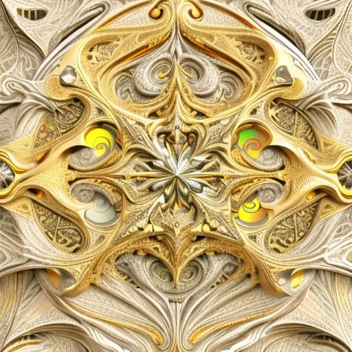 Abstract Fractal Geometry in Baroque Style