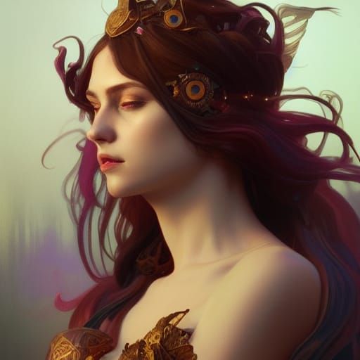 Goddess Lilith: Hyperdetailed Concept Art Portrait